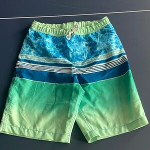 Lands’ End Swim Trunks - YXXL 18/20 - Blue/Green Pattern - Great Condition